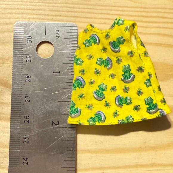 Vintage Barbie Kelly Yellow Frog Print Dress - Picture 7 of 7